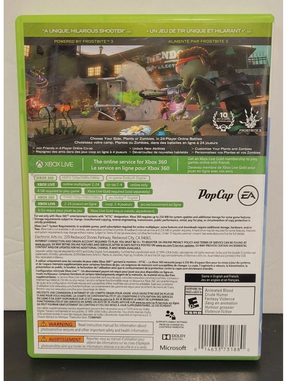 Plants Vs Zombies Garden Warfare (Microsoft Xbox 360, 2014) Tested